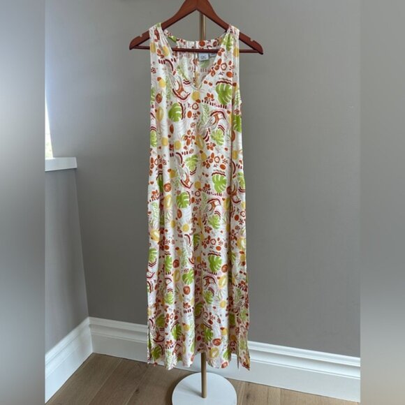 C & C California Tropical Linen Maxi Dress | NWT | Size S - Picture 1 of 8